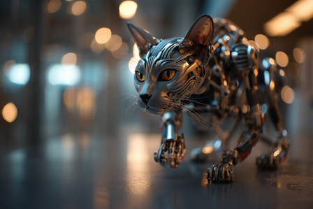 KI-Bildgenerierung Reve HDR Roboterkatze